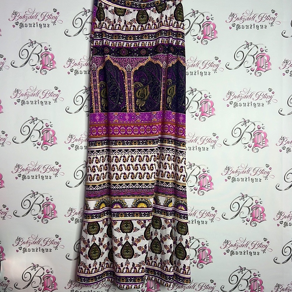 Lily star skirt bohemian long maxi skirt purple pink yellow gold white Bollywood